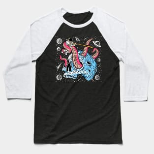 Space Skull Battle Baseball T-Shirt